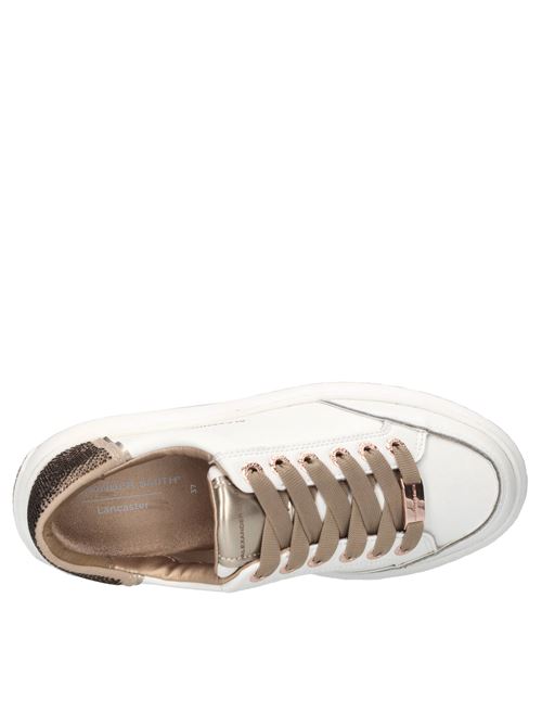 Sneakers in pelle,ecopelle e strass ALEXANDER SMITH | LANCASTER WOMAN LSW 1912BIANCO-DARK BEIGE